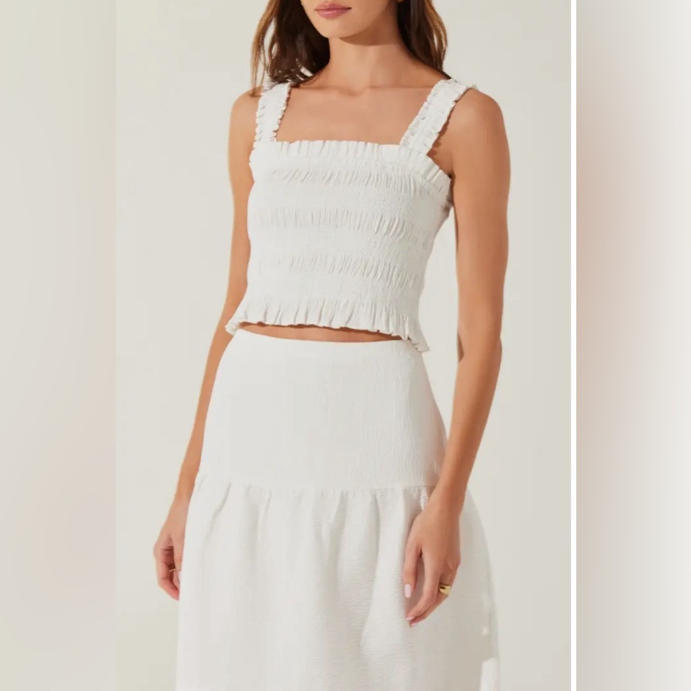 Shirred Cotton Camisole